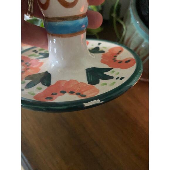 GUC Pair of unique hand painted ceramic candlestick holders - Picture 11 of 12